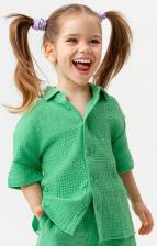 Блуза для девочки Button Blue Рубашка детская 123BBGMC22014800, зеленый, 98