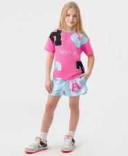 Бриджи, шорты для девочки Button Blue Шорты детские 123BBGA54021800, белый, 158