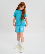 Бриджи, шорты для девочки Button Blue Шорты детские 123BBGB54021800 голубой, 134