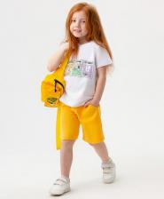 Бриджи, шорты для девочки Button Blue Шорты детские 123BBGB54032700 желтый, 98