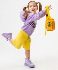 Бриджи, шорты для девочки Button Blue Шорты детские 123BBGMC54052700, желтый, 110