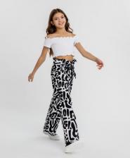 Брюки, леггинсы для девочки Button Blue Брюки 124BBGF63013114, черно-белый, 152