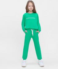 Брюки, леггинсы для девочки Button Blue Брюки детские 122BBGB56014800 зеленый р.122