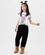 Брюки, леггинсы для девочки Button Blue Брюки детские 222BBGJC63050800 цв. черный р. 146