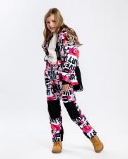 Брюки, леггинсы для девочки Button Blue Брюки детские 223BBGA64010013, мультицвет, 152