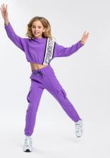 Брюки, леггинсы для девочки Button Blue Брюки детские 223BBGJC56033100, фиолетовый, 146