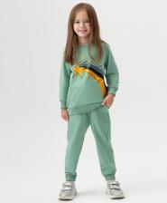 Брюки, леггинсы для девочки Button Blue Брюки-джоггеры с большими карманами зеленые 222BBGMC56014800 р.104