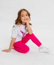 Брюки, леггинсы для девочки Button Blue Леггинсы 124BBGMC13021200, фуксия, 128