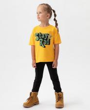 Брюки, леггинсы для девочки Button Blue Леггинсы однотонные черные 222BBGMC13020800 р.116