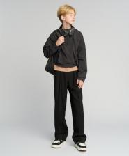 Брюки, штаны для мальчика Button Blue Брюки прямого кроя со стрелками черные (140)