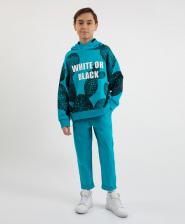 Брюки, штаны для мальчика Gulliver Брюки тонкие летние из поплина голубые для мальчика (146)