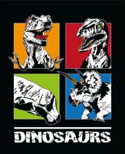 Бумажная продукция №1 School Тетрадь общая Dinosaurs А5 48 листов в клетку на скрепке обложка с рисунком ВД-лак
