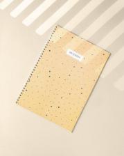 Бумажная продукция Attache Бизнес-тетрадь Flakes yellow обложка УФ лак, спираль, А4, 48л, клетка