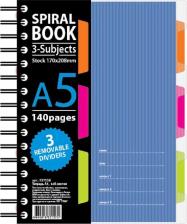 Бумажная продукция Attache Бизнес-тетрадь Spiral Book A5 140 листов синяя в клетку на спирали
