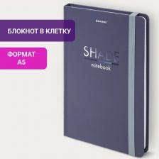 Бумажная продукция Brauberg Блокнот с резинкой в клетку 96 л., А5, твердая обложка, "Shade", 113725
