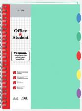 Бумажная продукция Listoff Тетрадь с разделителями Мятный, А4, 120 листов
