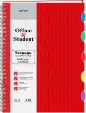 Бумажная продукция Listoff Тетрадь "Темно-красная" (А5, 120л, клетка), ТПР512029