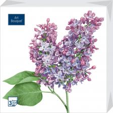 Бумажные полотенца Art Bouquet Салфетки бумажные сирень 33х33 3сл 20шт