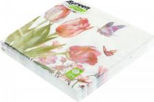 Бумажные полотенца Bulgaree Green Салфетки бум трехслойные 20 шт 33х33 см дыхание весны