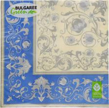 Бумажные полотенца Bulgaree Green Салфетки бумажные Белла трехслойные 33х33 см 20 шт