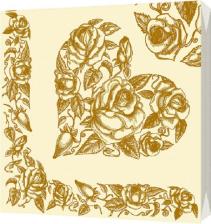 Бумажные полотенца Bulgaree Green Салфетки бумажные Золотое сердце трехслойные 33x33 см 20 шт