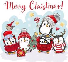 Бумажные полотенца Bulgaree Green Салфетки трехслойные "Зимняя команда 2024" 33*33 см, 3 слоя, 20 шт