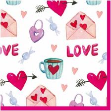 Бумажные полотенца LORI 2-х слойные салфетки 33*33 (16 шт. в индивидуальной пачке) 4607087564416