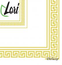 Бумажные полотенца LORI Салфетки Deluxe Мандала 3х-слойные, золото Лори 33х33 см, 20 шт