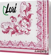 Бумажные полотенца LORI Салфетки Luxury Красные бумажные 3х-слойные 33х33 см, 16 шт