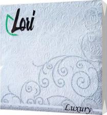 Бумажные полотенца LORI Салфетки Luxury Серебро бумажные 3х-слойные 33х33 см, 16 шт