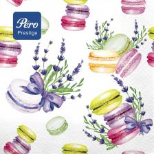 Бумажные полотенца Pero Салфетки бумажные Макаруны 33Х33 3 сл 20 шт