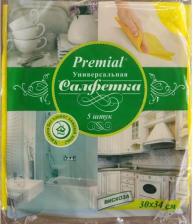 Бумажные полотенца Premial Салфетки-тряпки универсальные 30х34 см 5шт