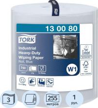 Бумажные полотенца Tork Протирочная бумага 130080 W1 голубая (255 метров в рулоне)
