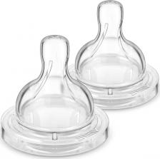 Соска для бутылочек Philips Avent Соска силиконовая для новорожденных Anti-colic SCY761/02 от 0 мес, 2 шт