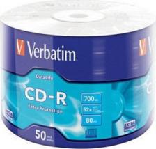 CD-R диск Verbatim 700Mb 52x bulk (50шт) (43787)