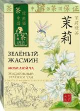 Чай Green Panda Чай "Зеленый жасмин", зеленый крупнолистовой с добавками, 100 г