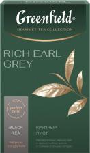 Чай GreenField Чай черный Rich Earl Grey листовой, 100 г