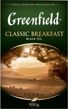 Чай GreenField Classic Breakfast черный листовой чай, 100 г