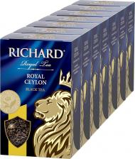 Чай Richard Чай черный "Royal Ceylon", крупнолистовой, 90 г, 7 упаковок