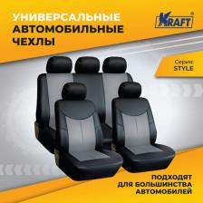 Чехол/накидка Kraft Чехол Style экокожа черный/серый (KT 835627)