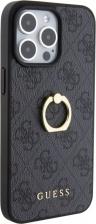 Чехол CG Mobile Чехол Guess PU 4G + Ring Hard для iPhone 15 Pro серый