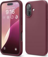 Чехол Elago Чехол для iPhone 16 силиконовый Liquid silicone с Soft touch, бордовый