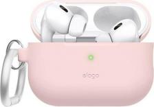 Чехол Elago Чехол с карабином Silicone Hang case для AirPods Pro 2, цвет Светло-розовый