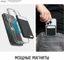 Чехол Elago магнитный бумажник MagSafe Silicone Card Pocket для iPhone, Black