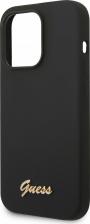 Чехол Guess Чехлы Чехол Gold metal logo для iPhone 14 Pro Max, черный