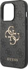 Чехол Guess Чехол для iPhone 15 Pro Big metal logo Hard Grey