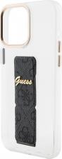 Чехол Guess Чехол для iPhone 15 Pro с ремешком и функцией подставки Script logo, прозрачный