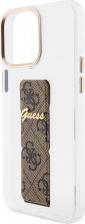 Чехол Guess Чехол для iPhone 15 Pro с ремешком из экокожи и функцией подставки, прозрачный
