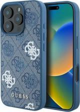 Чехол Guess Чехол для iPhone 16 Pro из экокожи с функцией MagSafe, синий