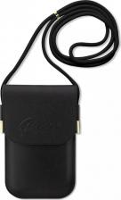 Чехол Guess для смартфонов сумка Wallet Phone Bag Saffiano Script logo with Cord Black